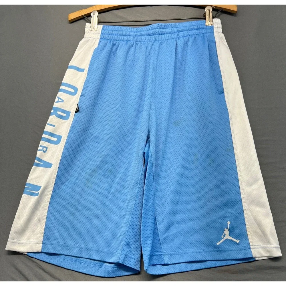 Jordan Basketball Shorts Boys XL Blue White Fair Dri-FIT Mesh Athletic 3937